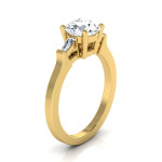 Yaffie Dazzling 0.75ct White Diamond Engagement Ring with Tapered Baguette Accents