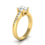 Sparkling Yaffie Gold Engagement Ring with 5/8ct White Diamonds in Channel