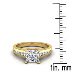 Sparkling Yaffie Gold Engagement Ring with 5/8ct White Diamonds in Channel