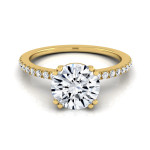Petite Split Prong Engagement Ring - Yaffie Gold with 5/8ct TDW Brilliant White Diamonds