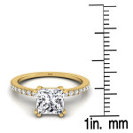 Petite Split Prong Engagement Ring - Yaffie Gold with 5/8ct TDW Brilliant White Diamonds