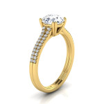 Yaffie Gold Double Prong Cathedral Diamond Engagement Ring: Exquisite 5/8ct TDW