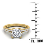 Yaffie Gold Double Prong Cathedral Diamond Engagement Ring: Exquisite 5/8ct TDW