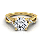 Yaffie Gold Pave Infinity Diamond Engagement Ring, IGI-certified, 1 1/6ct TDW, Round Cut