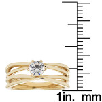 Certified Gold Yaffie Bridal Set with 1/2ct TDW Round Diamond
