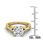 1ct Round Diamond Solitaire Engagement Ring with a Regal Cathedral Setting by Yaffie Gold