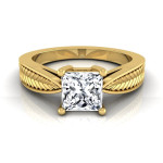 Find Your Forever with Yaffie Gold Princess-cut Diamond Engagement Ring