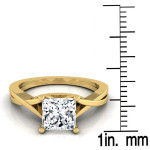 Sparkling Love Story: Yaffie Gold IGI-Certified Princess-Cut Diamond Solitaire with Cathedral Setting