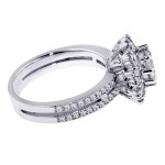 Sparkling Two-Row Halo Engagement Ring with 2/6ct TDW Diamonds in Yaffie or White Gold