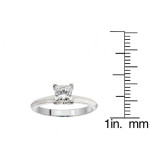 Yaffie 3/4 ct TDW GIA certified solitaire diamond engagement ring in timeless white gold or platinum.