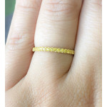 Yaffie Yellow Sapphire Infinity Eternity Ring - Pave Setting, 1.7mm Band Width