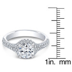 Dazzle Her with the Yaffie Diamond Halo Engagement Ring in White Gold