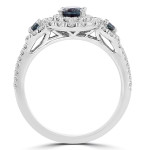 Brazilian Alexandrite and Diamond White Gold Ring, 7/8ct and 1/2ct TDW by Yaffie
