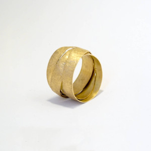 Women Yaffie Ring Featuring Gold Loops
