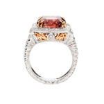 Golden Pink Tourmaline and Diamond Ring by Yaffie - 1 1/6ct TDW