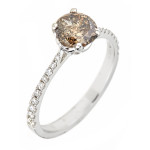 Golden Love: Yaffie Brown and White Diamond Engagement Ring (1 1/10 ct TDW)