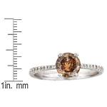 Golden Love: Yaffie Brown and White Diamond Engagement Ring (1 1/10 ct TDW)
