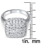 Vintage White Gold Ring with 2 5/8ct TDW Yaffie Diamonds