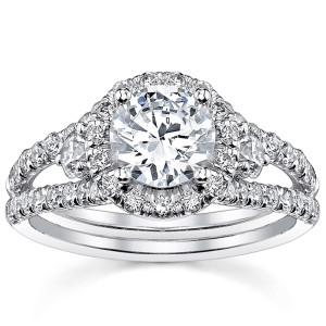 Yaffie Radiant White Gold Diamond Engagement Ring - 2ct Total Weight