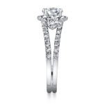 Yaffie Radiant White Gold Diamond Engagement Ring - 2ct Total Weight