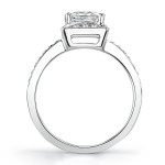 Princess Diamond Halo Engagement Ring with 3/4ct TDW in Yaffie White Gold