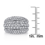 Dazzling Yaffie Diamond Dome Ring with 4ct TDW Round White Gold Pave-setting
