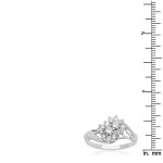 White Gold Double Diamond Cluster Ring by Yaffie- 1/2ct Total Diamond Weight.
