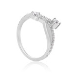 White Gold Twin Diamond Bliss Ring by Yaffie - 1/2ct TDW