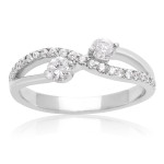 Yaffie Duo Diamond White Gold Ring - 3/8ct TDW, Perfectly Bonded Together.