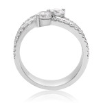 Yaffie 2Be United White Gold Duo Diamond Ring with 1ct Total Carat Weight