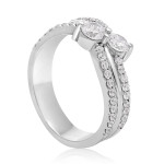 Yaffie 2Be United White Gold Duo Diamond Ring with 1ct Total Carat Weight