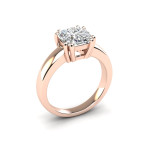 14kt Rose Gold Yaffie Solitaire with 0.75ct Cushion Diamond Engagement Ring