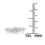 Princess Diamond Ring: Yaffie 1.5ct White Gold 3-Stone TDW