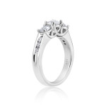Experience Elegance with Yaffie White Gold 1.5ct Total Diamond Weight 3-stone Engagement Ring