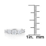 Experience Elegance with Yaffie White Gold 1.5ct Total Diamond Weight 3-stone Engagement Ring