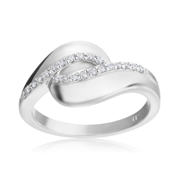 Dazzling Yaffie Diamond Ring in White Gold with 1/7ct TDW.