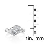 Sparkling Yaffie Cluster Ring with 2/5ct TDW Diamonds in White Gold