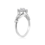 Sparkling Yaffie Cluster Ring with 2/5ct TDW Diamonds in White Gold