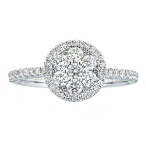 Dazzling Yaffie Anika August Engagement Ring with .70ct TDW White Gold Brilliance