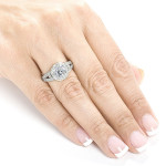 Circle of Love: Yaffie Gold Moissanite and Diamond Engagement Ring (1 7/8ct TGW)