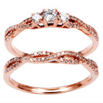 Braided Diamond Bridal Ring Set: Yaffie Gold 1/2ct TDW