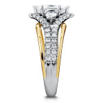 Art Deco Yaffie Engagement Ring - 1ct TDW Two-tone Gold Diamond