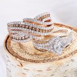 Art Deco Yaffie Engagement Ring - 1ct TDW Two-tone Gold Diamond