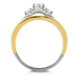 Artistically designed Yaffie 1ct TDW Art Deco Diamond Engagement Ring in chic dual-tone gold.
