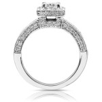 Yaffie White Gold Diamond Princess Bridal Ring Set (1.5ct TDW)
