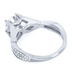 Sparkling Yaffie Criss Cross Pave Engagement Ring with 1 1/4ct TDW Diamonds in White Gold