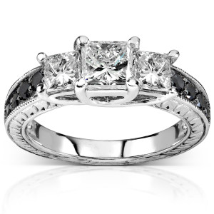 Custom Black and White Diamond Ring by Yaffie ™ - 1 3/8ct TDW