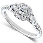 Yaffie 1/2ct TDW Diamond Engagement Ring in White Gold.