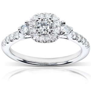 Yaffie 1/2ct TDW Diamond Engagement Ring in White Gold.