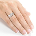Sparkling Yaffie White Gold Bridal Set with 1ct TDW Diamonds